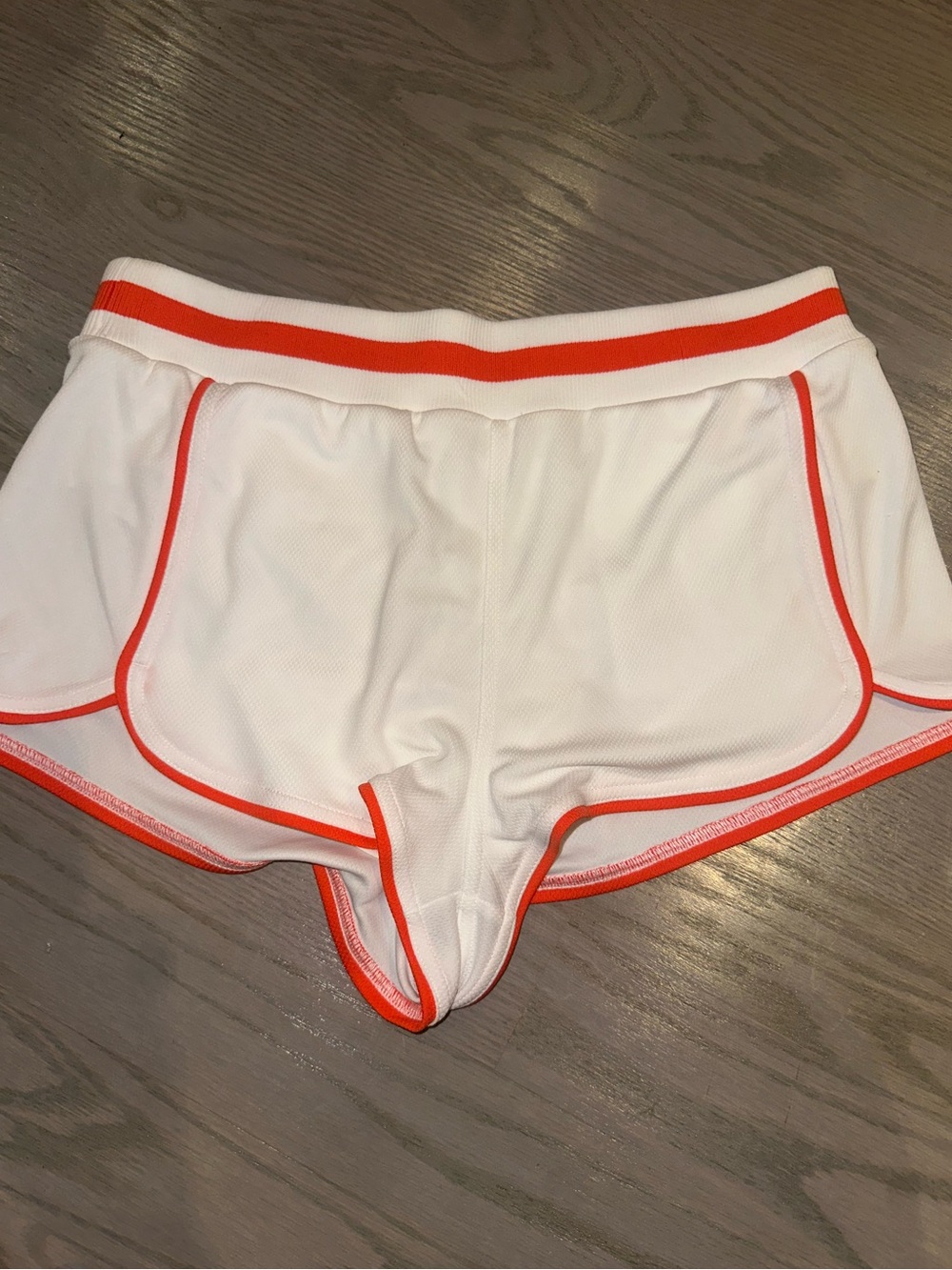 FP Movement by Free People White Athletic Shorts with Orange Trim